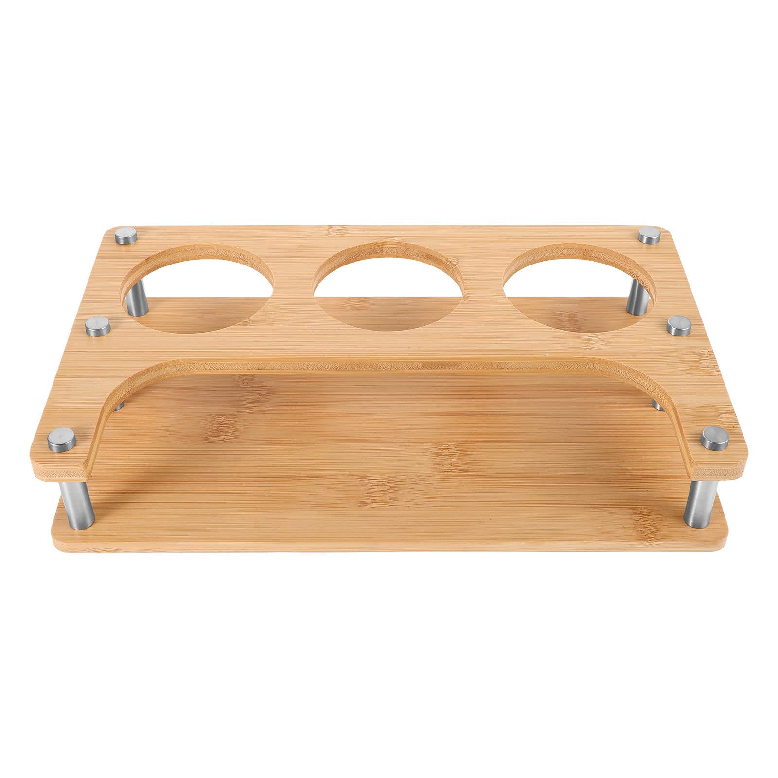 INOOMP Scaffale Porta Spezie in Legno Beige per Cucina Design Salvaspazio e Uso Versatile, Organizer Multifunzione per Olio, Sale e Aceto per Casa