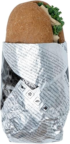 Restaurantware Foil Lux - Envolturas para sándwich de 12 x 12 pulgadas, 500 revestimientos aislados para cestas de alimentos, papel de periódico
