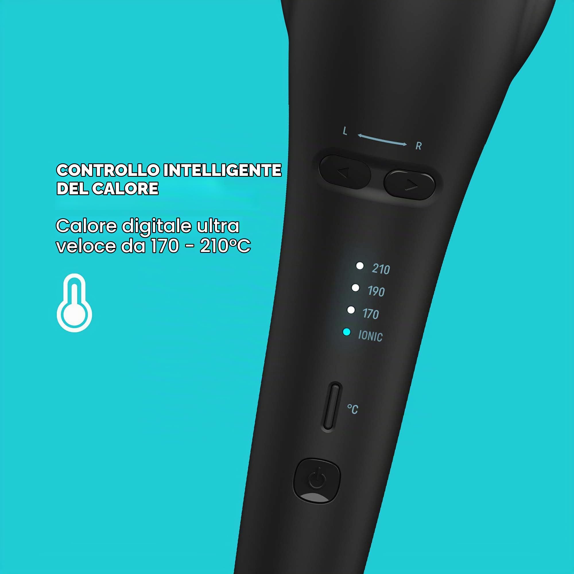REVAMP Hollywood Wave Arricciacapelli Automatico Ceramica - Ionico | Rotazione Automatica, Onde e Ricci, Styler Rotante, per Capelli Lisci e Ondulati, Tutti i Capelli