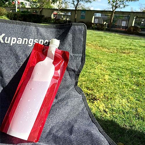 CNTOPONGLONG 4 PCS Foldable Wine Bag 750ML Plastic Wine Bottle Drink Pouch Foldable Liquor Beverages Wine Bottle Drink Pouches for Wine Liquor Beverages Travel Gift Travel Running Gym Camping - Image 3