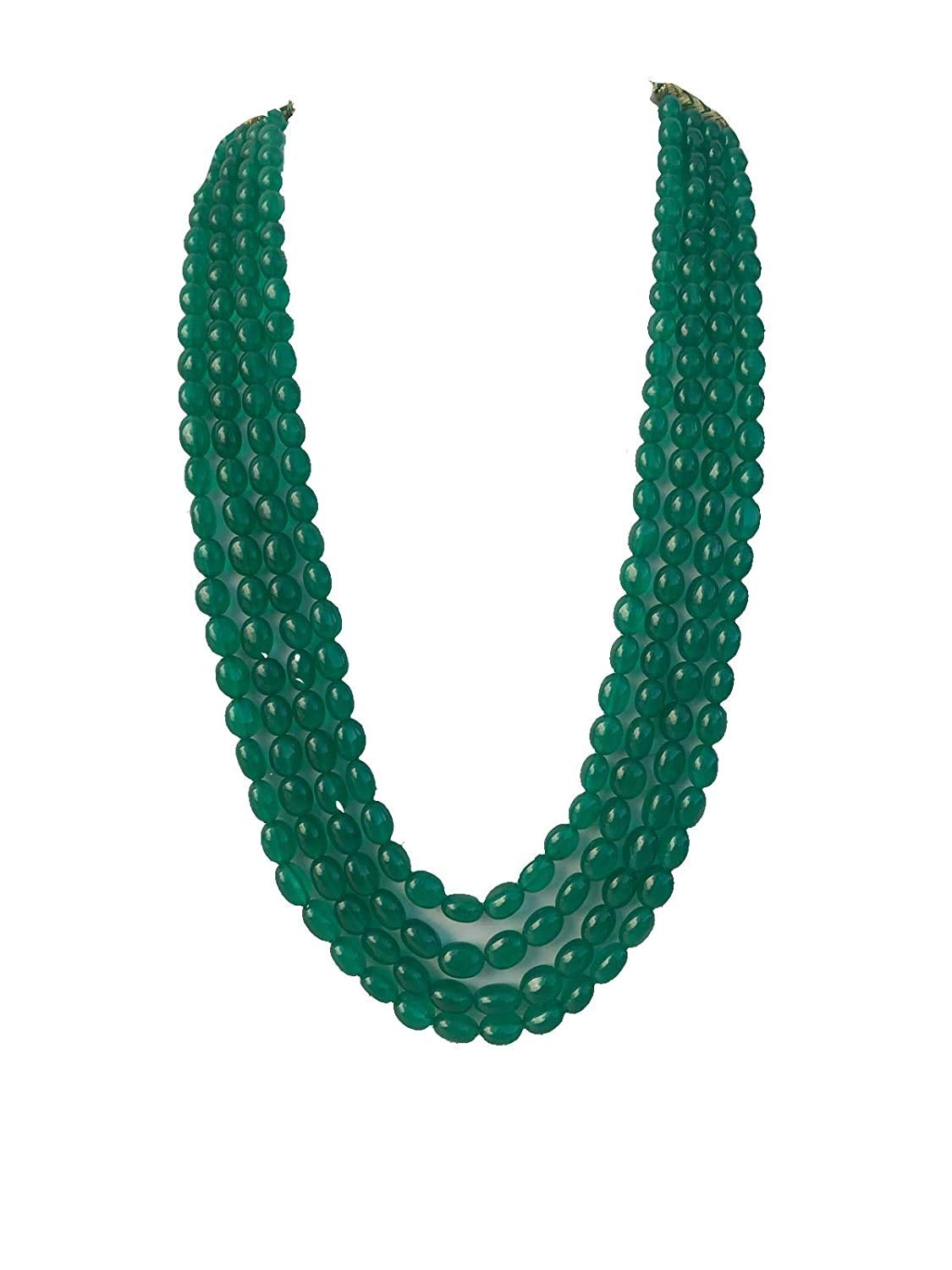AV FASHION INDIA A V FASHION - Emerald Green Onyx Stone Beads 4 Strand Mani 18 Inch Long Necklace For Women and Girl Wedding Bridal Groom Kantha Fashion Jewellery (Same as Image) (B08WQ7VRPL) Amazon Price History, Amazon Price Tracker