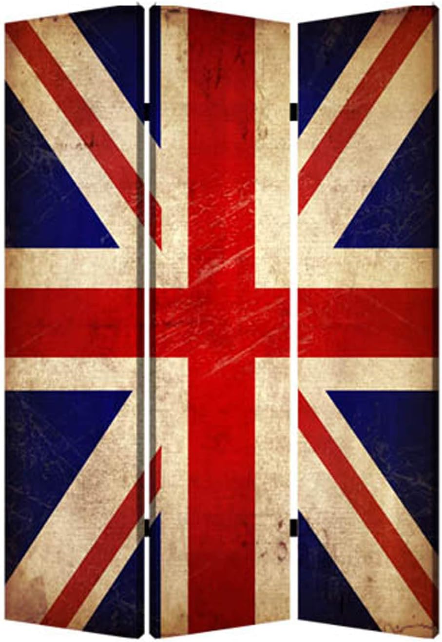 Screen Gems Union Jack 3-panel Room Divider 6 ft. Tall