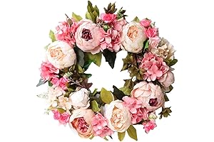 Elegant Peony Wreath: A Floral Masterpiece for Your Door