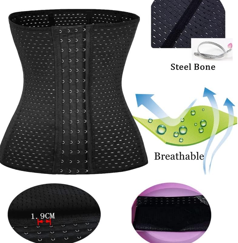 Miniatura 9 de Entrenador de cintura Cincher Body Shaper Sport Entrenamiento para reloj de arena 6 unids Hueso de acero más alta compresión