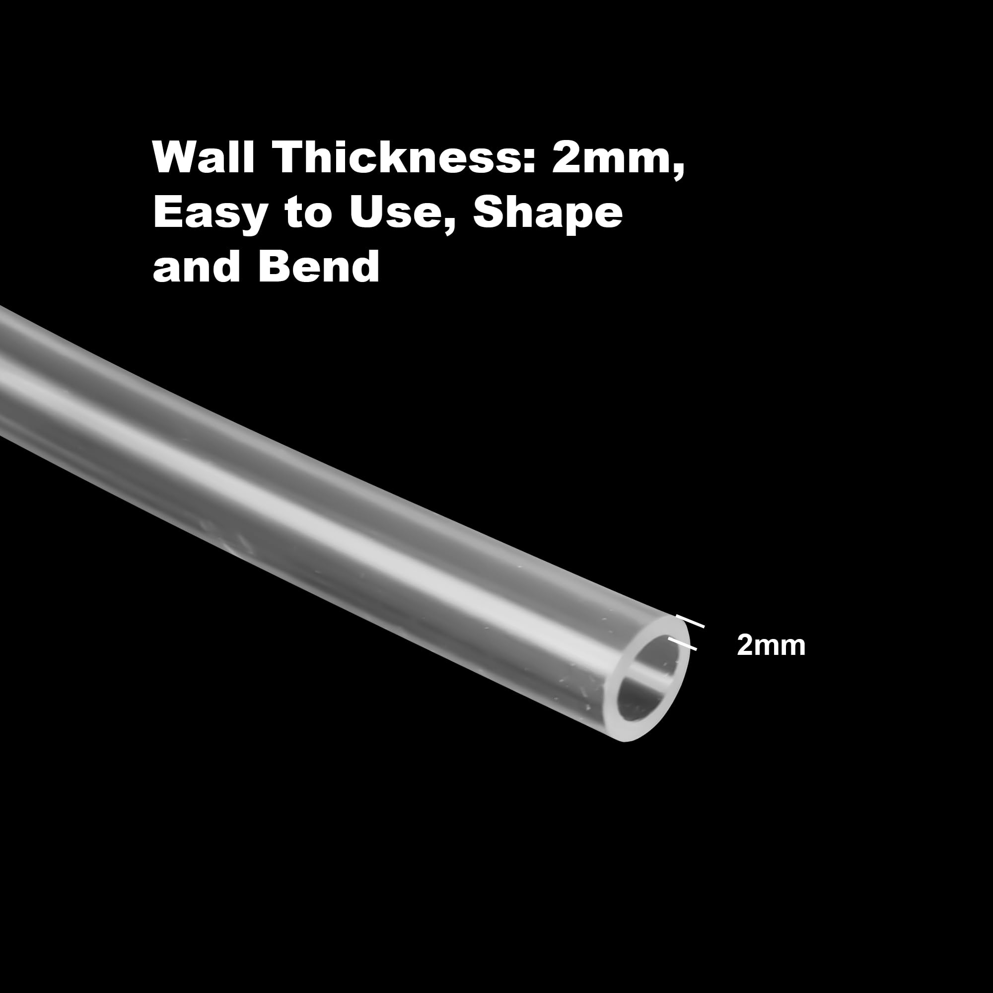 Tuyau en PVC transparent de 5 m, diamètre intérieur 8 mm x diamètre extérieur 12 mm, tube en plastique durable et flexible, LAVMHAB tube en PVC pour air, eau et projets de bricolage