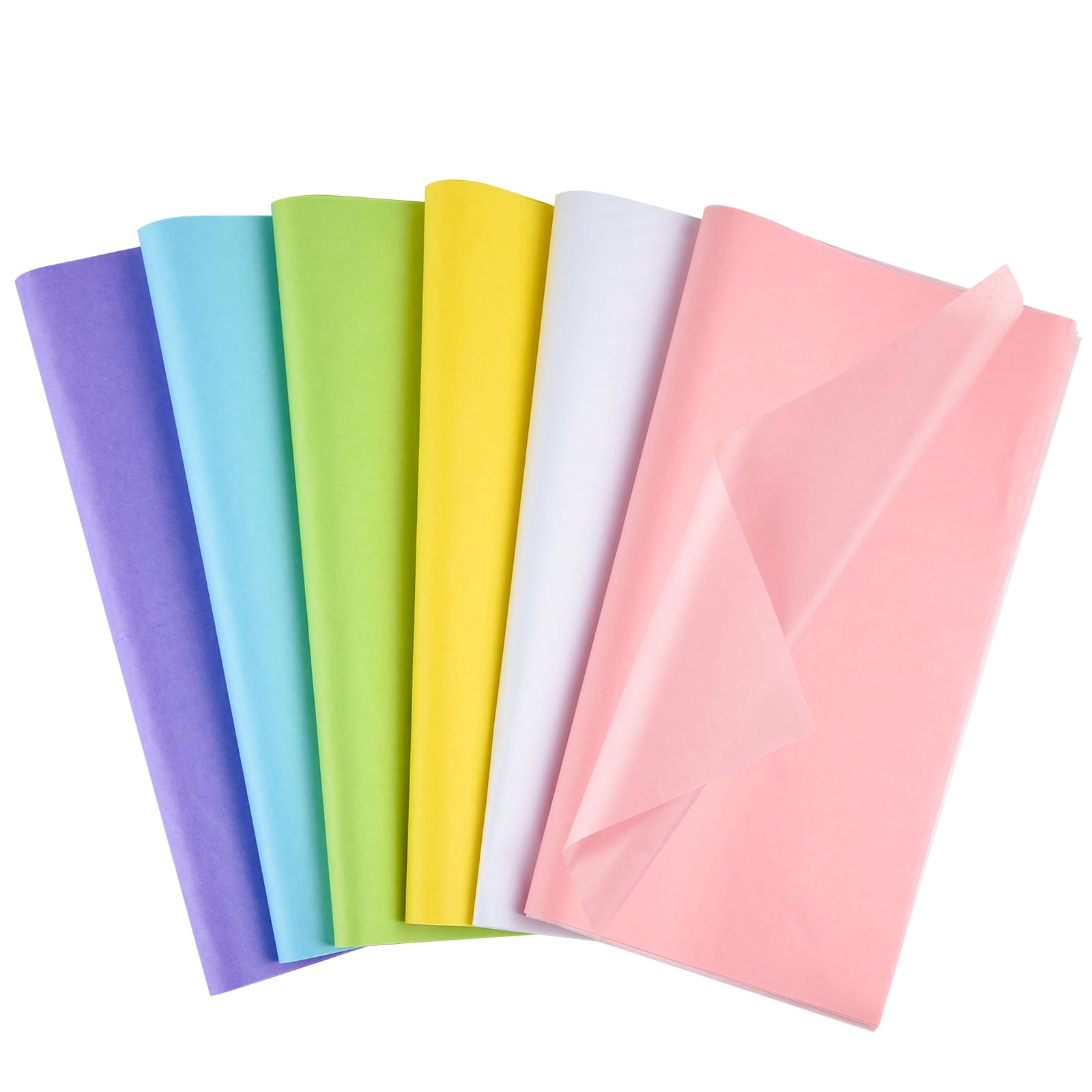 Morcheiong 60 Sheets Easter Tissue Paper Multicolor Art Gift Wrapping Tissue Paper Bulk Gift Wrapping for DIY Easter Birthday Wedding Holiday Crafts Decor Party Festival(20 x 14.5 inches /50 x 37cm)