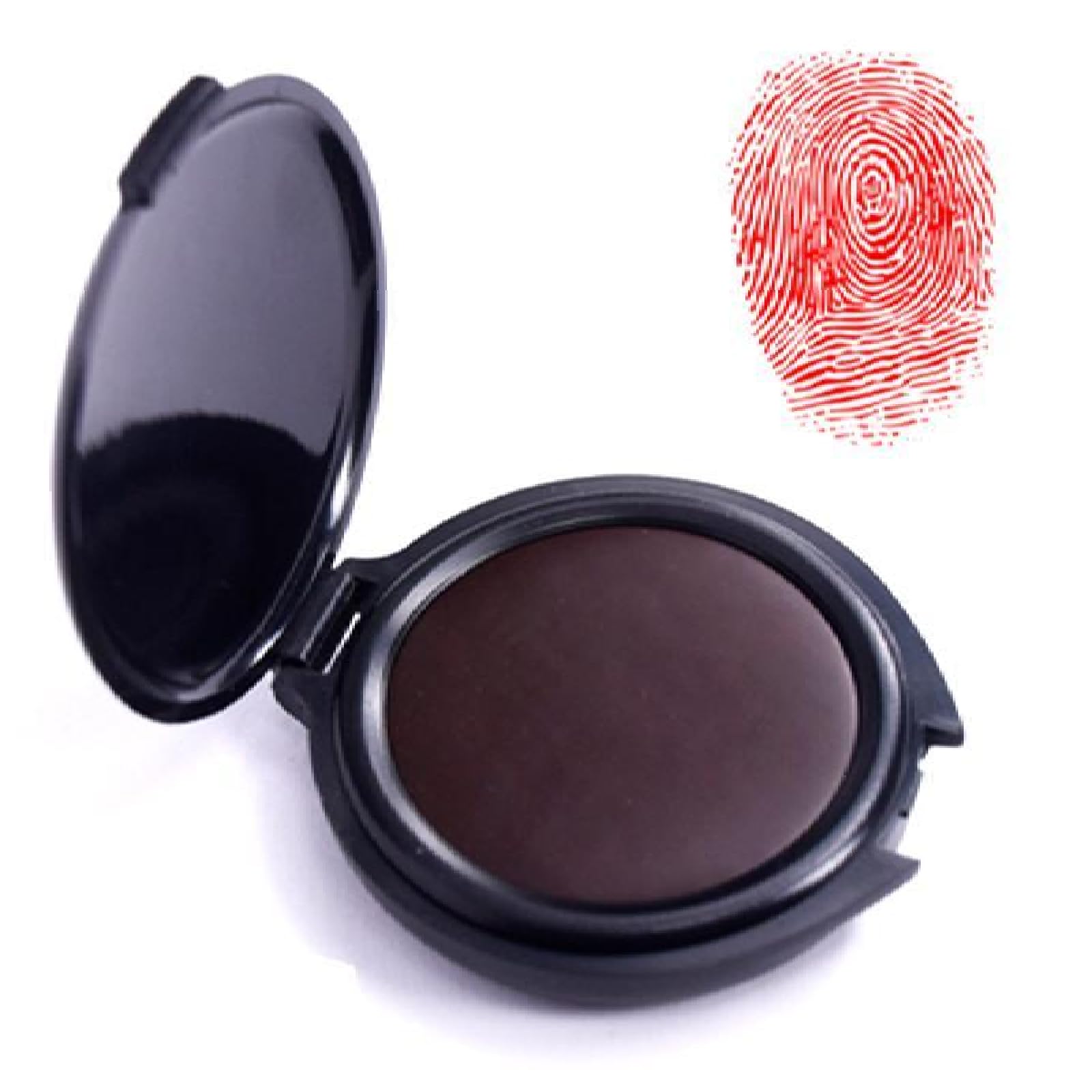 Fingerprint Ink Pad, Black Red Blue Thumbprint Ink Pad for Notary Supplies Portable Fingerprint Kit for Identification Security ID Fingerprint Cards Law Enforcement Fingerprint Stamp Ink Pad