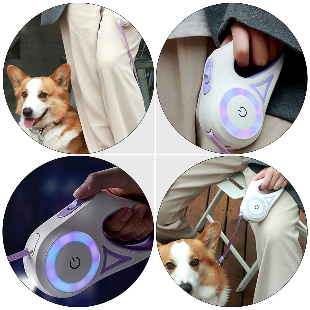 POPETPOP Laisse rétractable automatique à 360° pour chien - Laisse rétractable en nylon pour chien et chiot