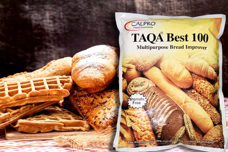 Image of Calpro's Taqa Best 100 - 1KG | Multipurpose Bread Improver | Enhances Dough, Crust & Freshness |100% Vegetarian