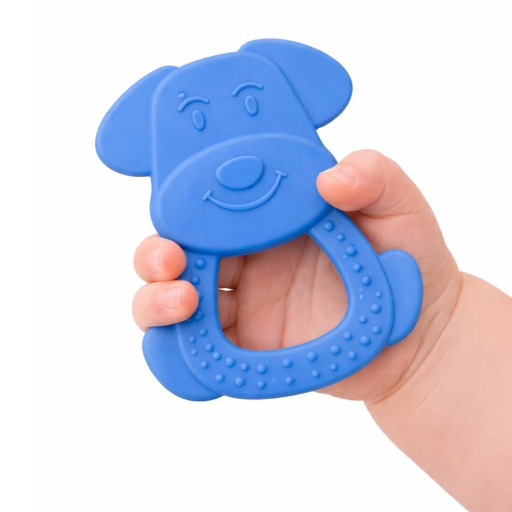 Babyblu Pediasoft Silicone Dog Shape Baby Teether Blue | Silicone Teething Toy for Infants & Toddlers | Baby Teether for Chewing & Gum Stimulation-picture-28
