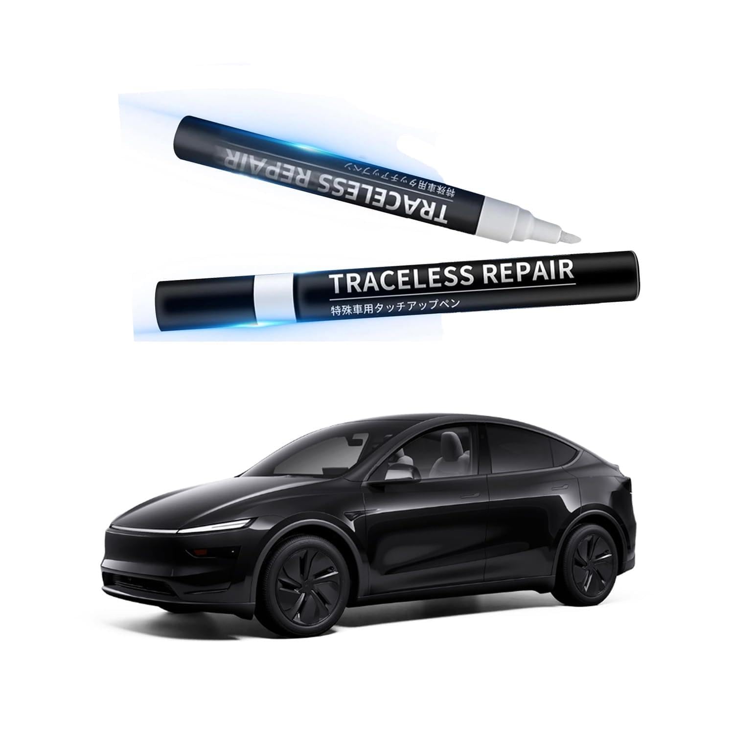 Farba do lakieru Tesla Model Y Juniper, zestaw naprawczy do lakieru, pisak do lakierowania, końcówka i pędzel 2 w 1, kolor do samochodu, kolor krawędzi, zadrapania, naprawa samochodów (Diamond