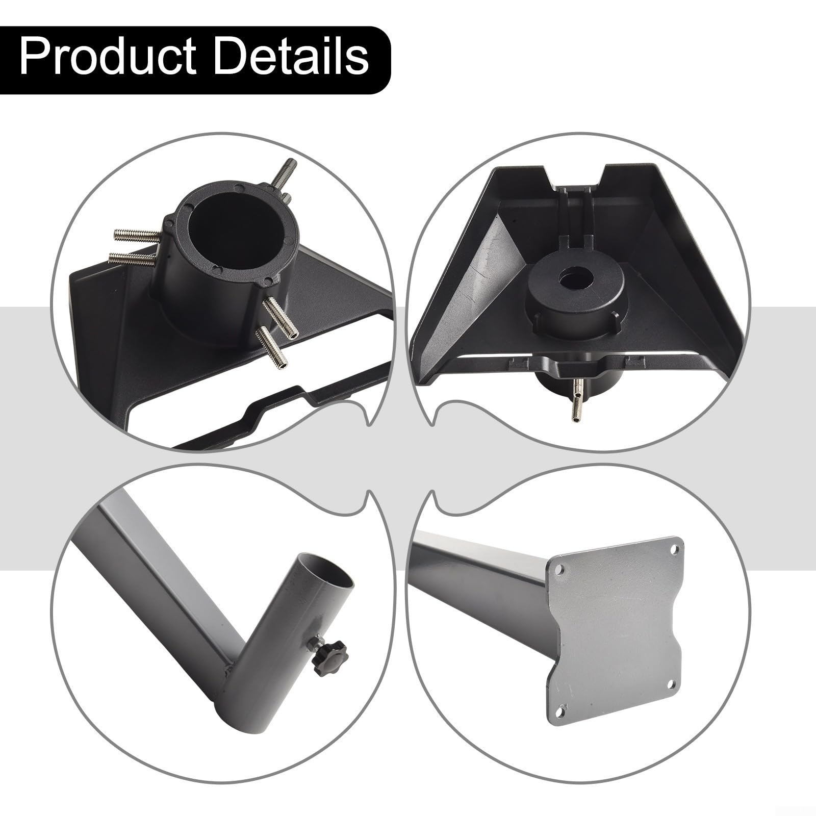 Kit di montaggio per adattatore per tubi Starlink Standard per Gen 3 Staffa per palo in alluminio resistente alle intemperie per sistema di piatti RV tetto giardino messa a terra Tubo da 45 cm