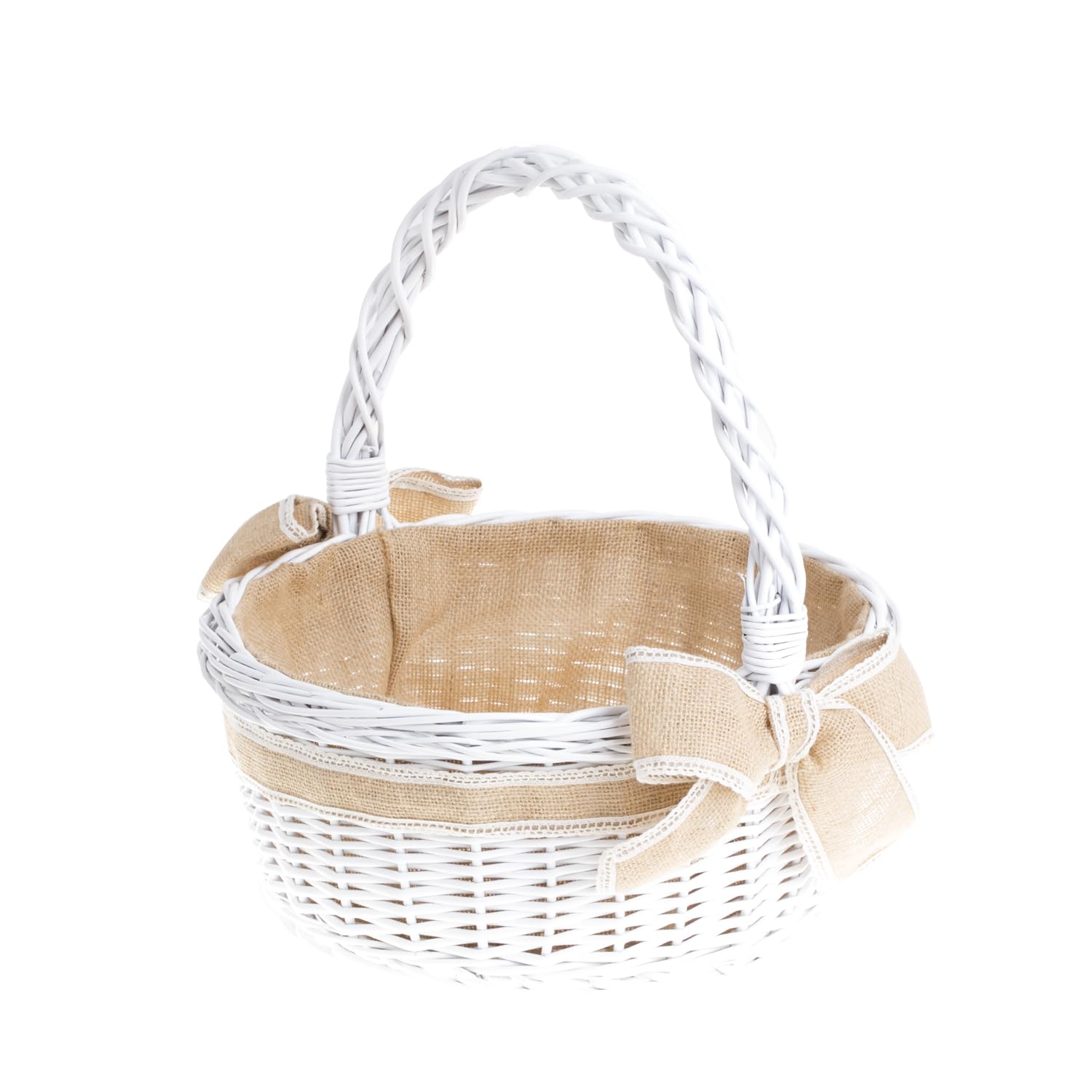e-wicker24 Kosz na zakupy, okrągły kosz, kosz prezentowy