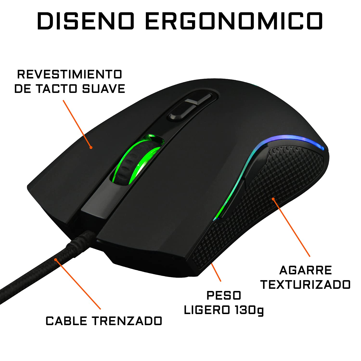 The G-Lab Combo Zinc Pack de Teclado Gaming USB y Ratón Multicolor Retroiluminación – Teclado Gaming QWERTY - Incluye Anti-Ghosting + Ratón Gaming 6 Botones 2400 dpi – PC PS4 Xbox One (Negro)