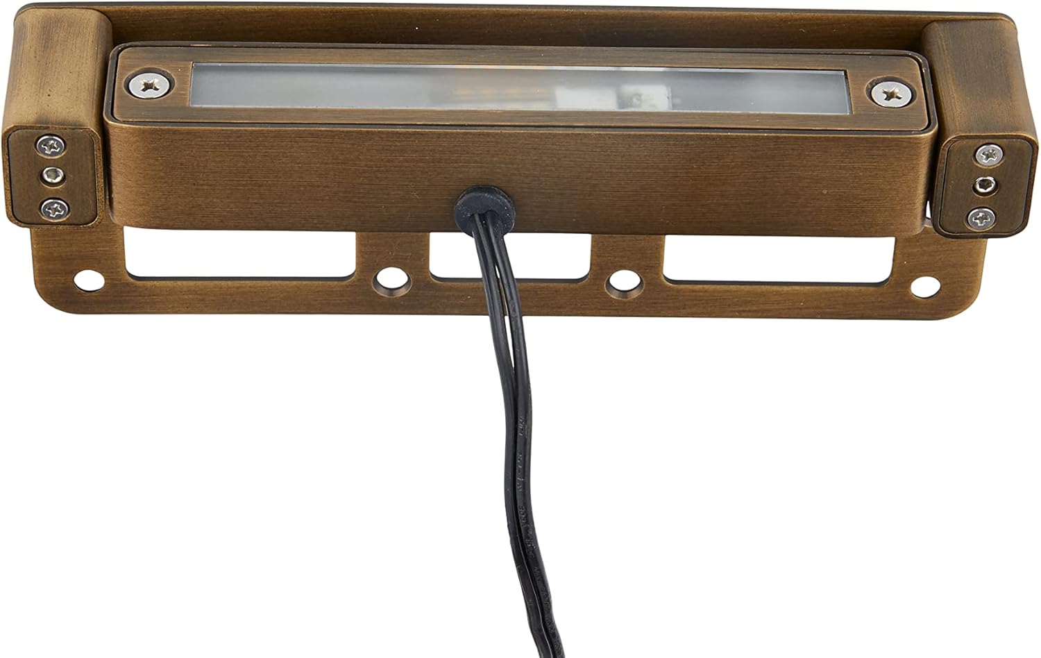 VOLT 12V G2 Rotatable/Pivoting Brass Hardscape Light (Bronze) with 4-Foot Lead Wire for Low Voltage Outdoor Step, Deck, Masonry & Wall Lighting