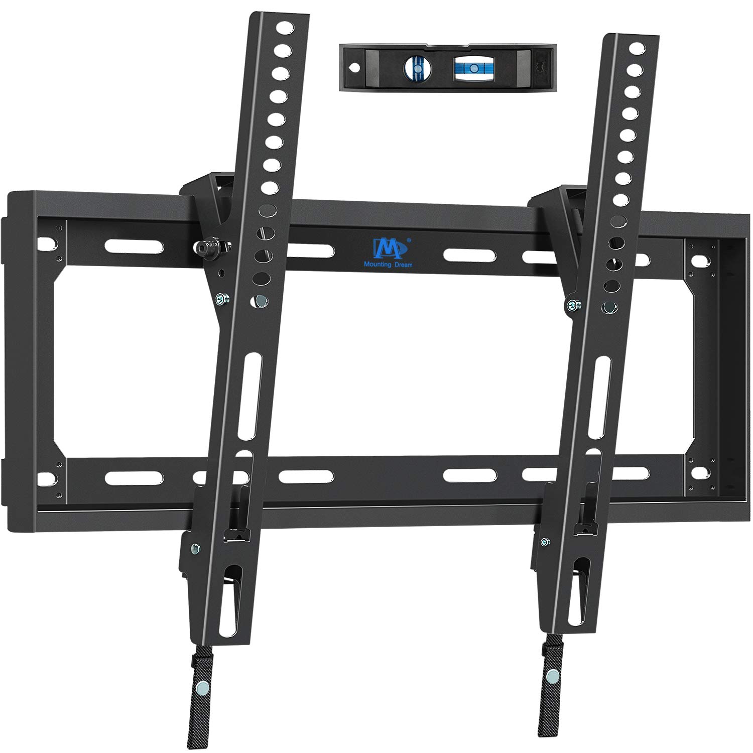 Mounting Dream Tilting TV Wall Mount for 26-55" TVs, Tilt TV Mount Fits 12-16" Wood Studs, Low Profile Wall Mount TV Bracket for TVs with VESA 400x400mm, Holds up to 88 LBS