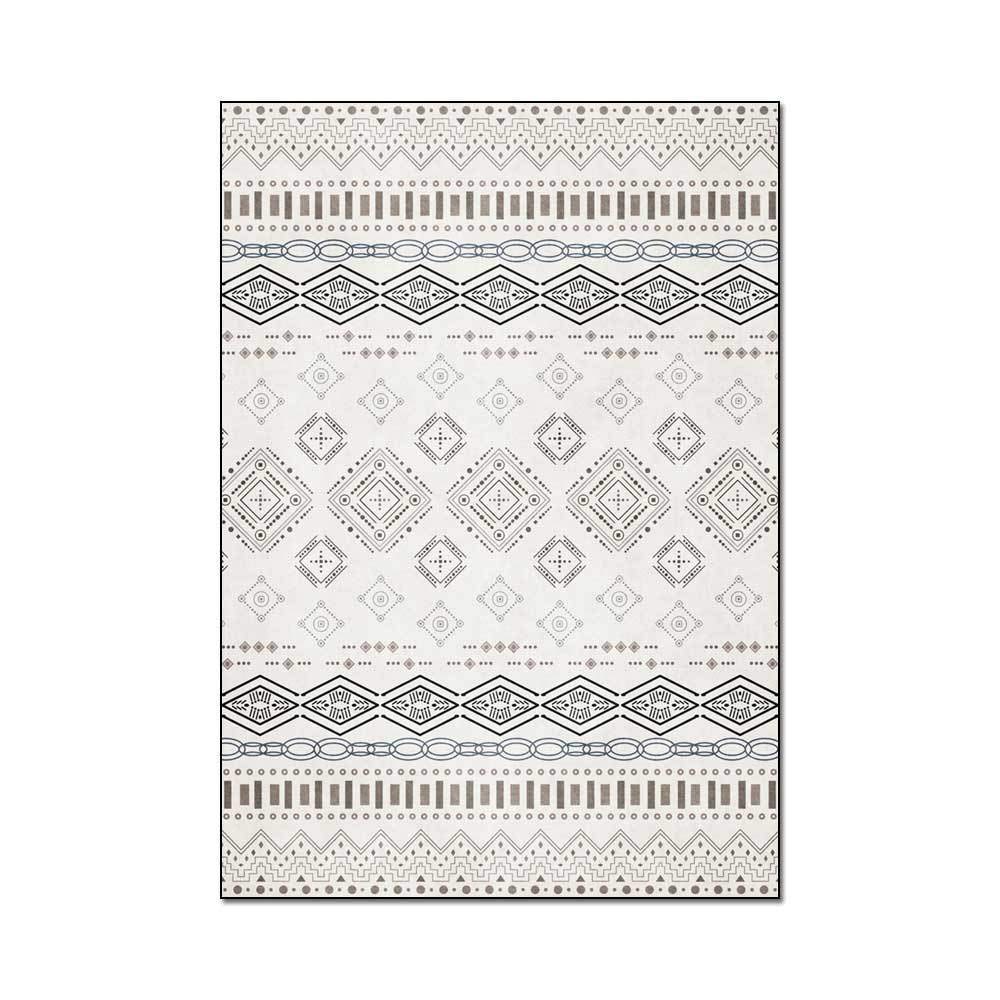 Tapis rayures géométriques simples pour salon et sofa moderne