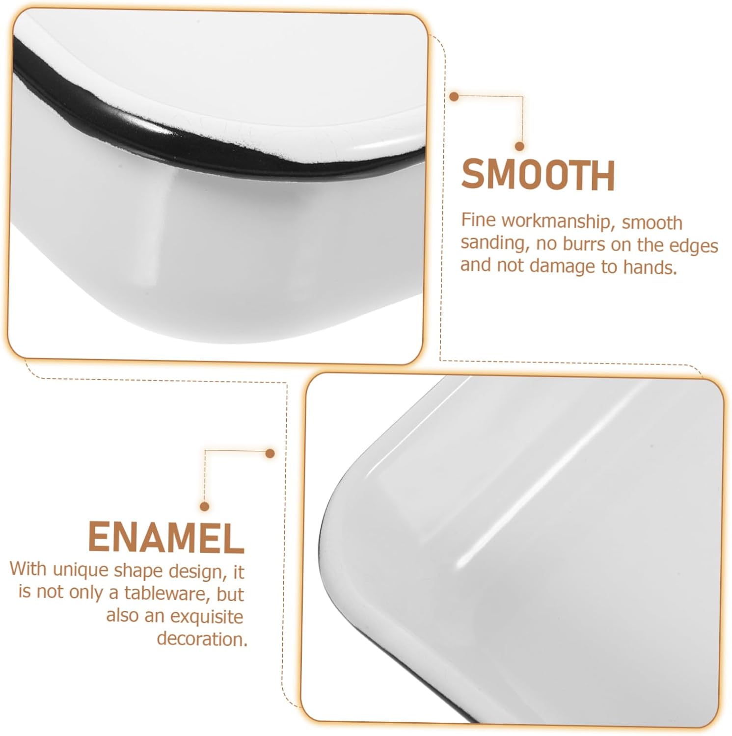 ABOOFAN Heat Resistant Enamel Baking Pan Non Stick Multifunctional Kitchen Storage Tray for Pancakes Bread Desserts Container for Home and Restaurant Use Random Color