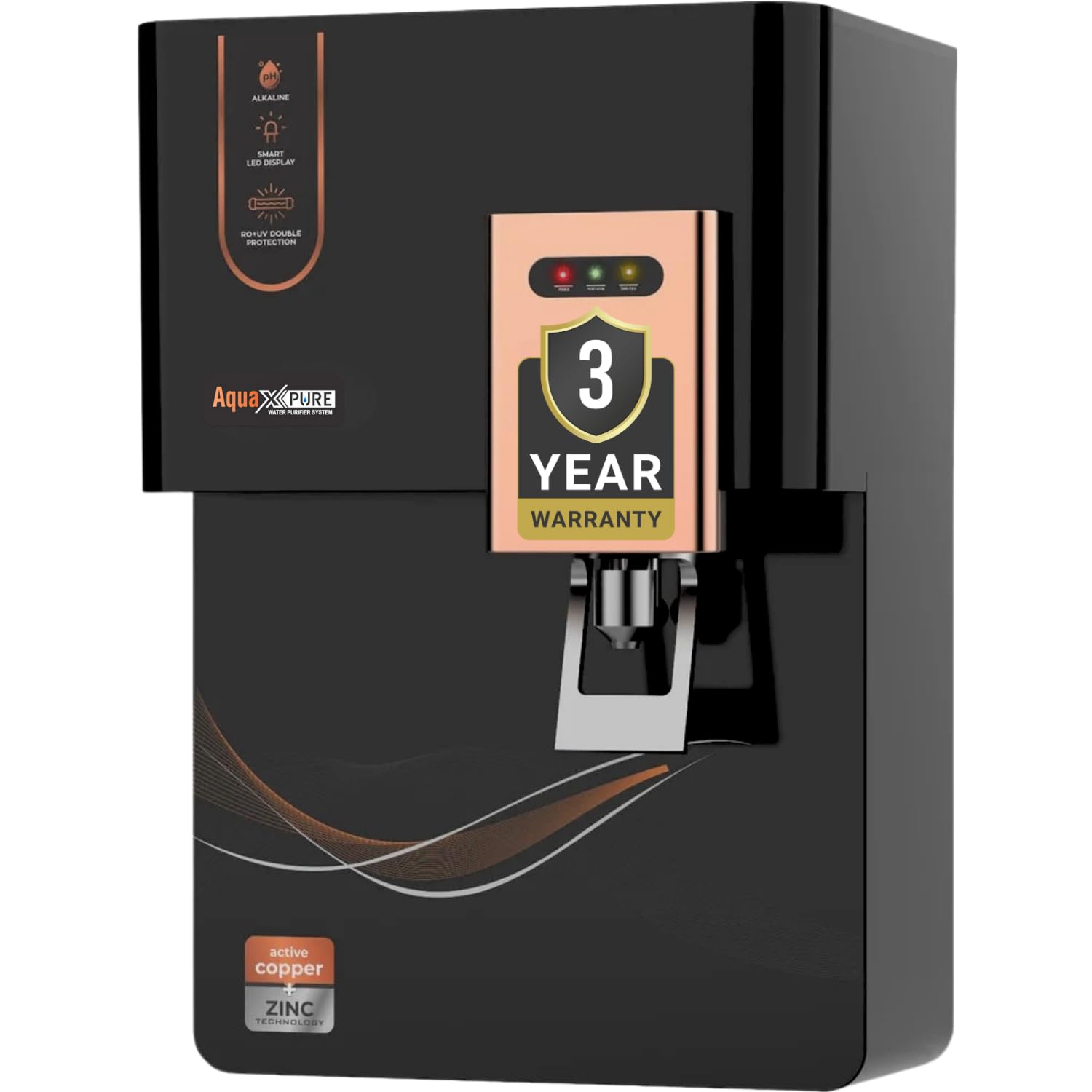 AQUA X (PREMIUM) Advanced RO Domestic Water Purifier | 3-Year Unconditional Warranty* | 5-in-1 pH Health Booster | 12 Stages Purification | RO+ PHILIP'S UV+ High TDS Membrane+ TDS → (Aqua X (PREMIUM))