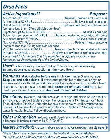 Boiron Coldcalm Cold Relief Quick Dissolving Tablets-60 ct