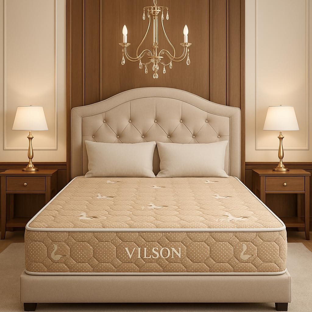 vilson elight pocket spring & memory foam mattress|comfort with back support, motion isolation & anti-sag technology|soft & responsive feel|durable & breathable build|10 years warranty (78x42x10 inch)