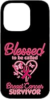 Vista 17 de Blessed Breast Cancer Survivor Awareness Christian Women Case for iPhone 17