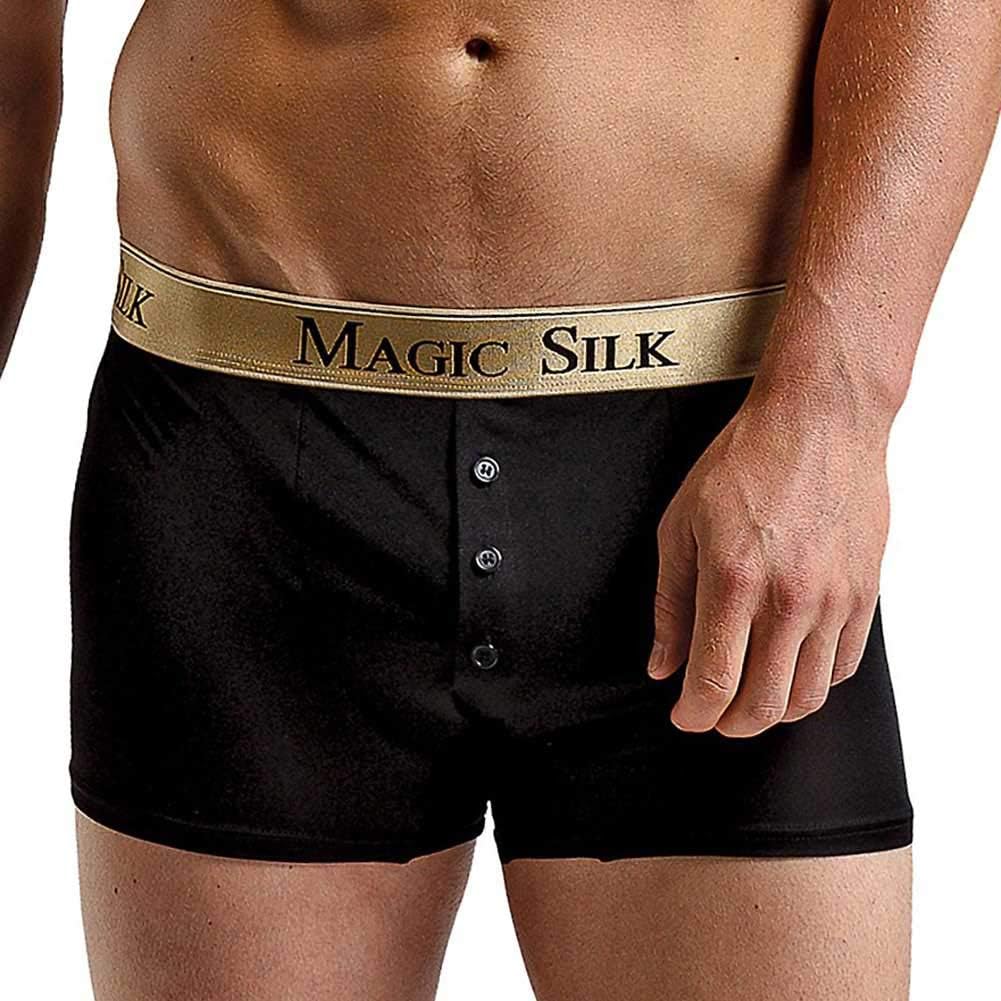 Magic Silk Button Short, Black, Medium