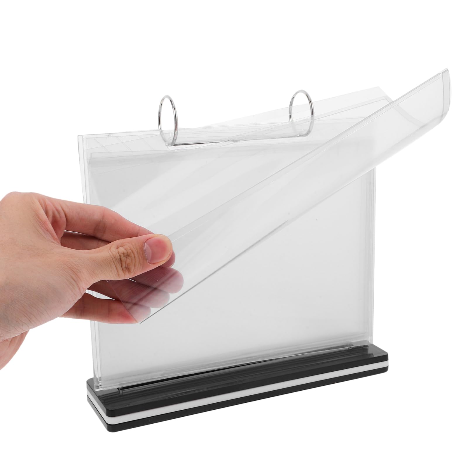 KICHOUSE Advertising Menu Stand Restaurant Menu Holder Card Holders Desktop Display Advertising Rack for Restaurant