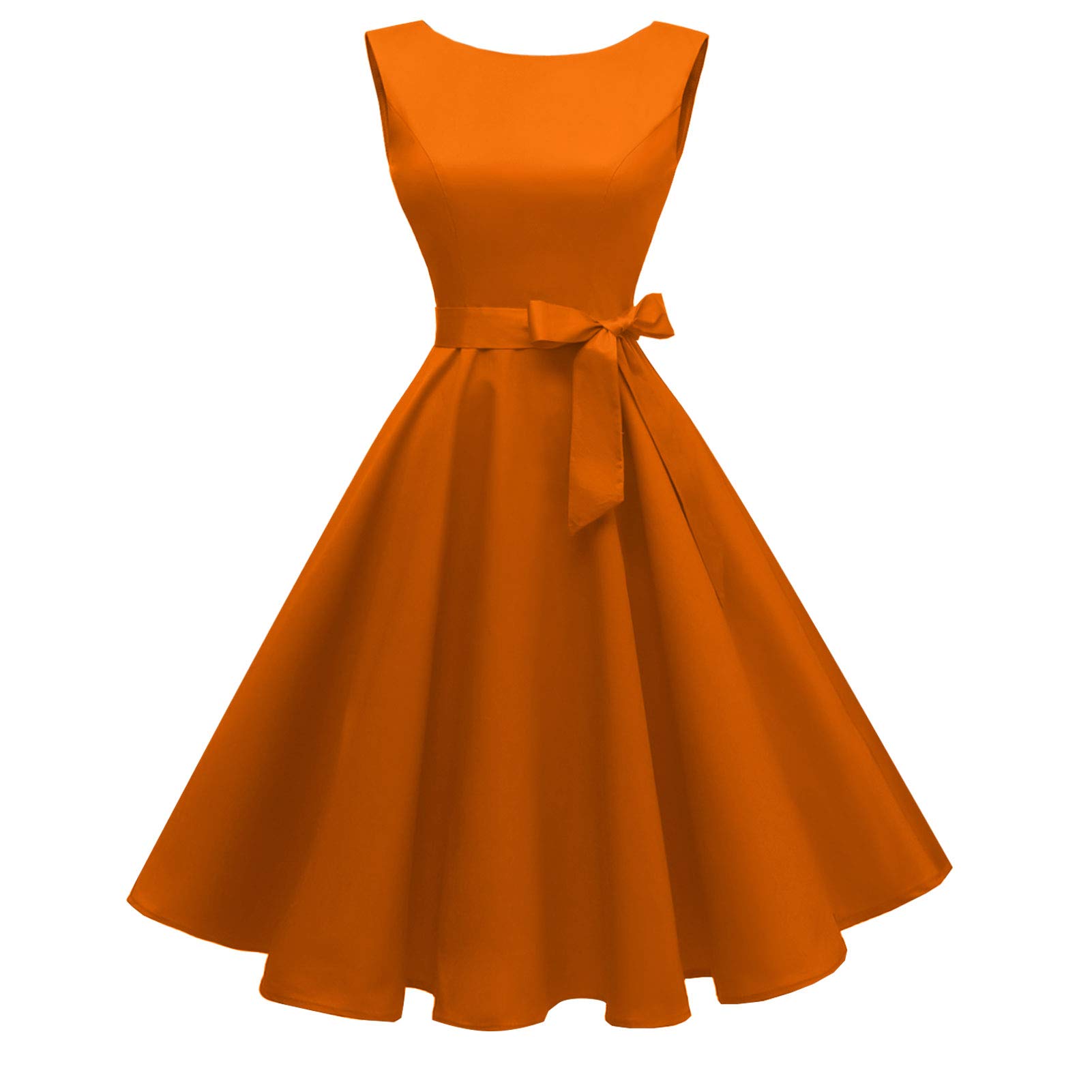 Women's Boatneck Sleeveless Swing Vintage 1950s Cocktail Dress New