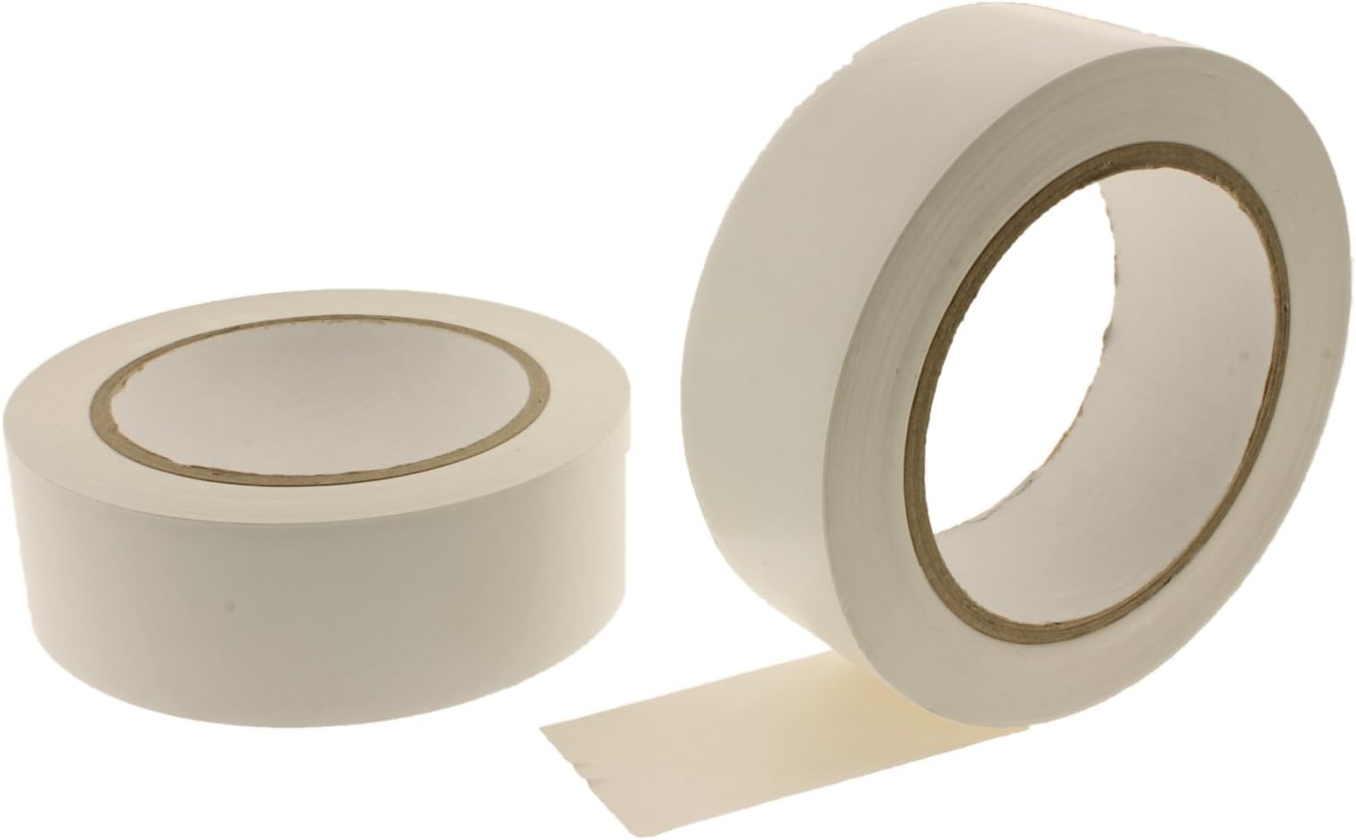2pk 1.5" WHITE Durable Rubber Adhesive PVC Vinyl Sealing Coding Warning OSHA Caution Marking Safety Electrical Removable Floor Tape (1.42 in 36mm) 36 yard 6 Mil