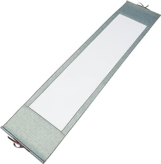 SEWACC Blank Chinese Calligraphy Scroll Blank Hanging Wall Scrolls Blank Scrolls for Calligraphy Painting Art Projects (Lake Green)