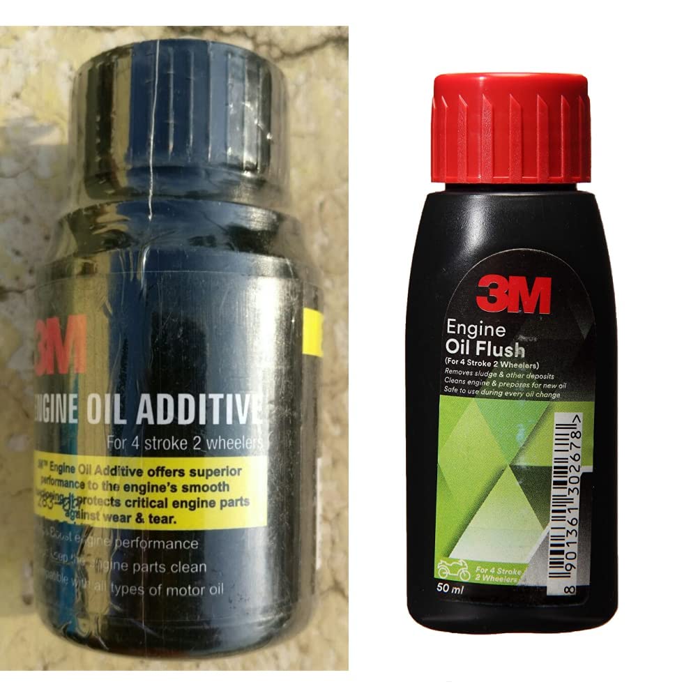 3M 4s2w Engine Oil Additive (50 ml) & 3M 2wh Engine Oil Flush (50 ml) - Image 1