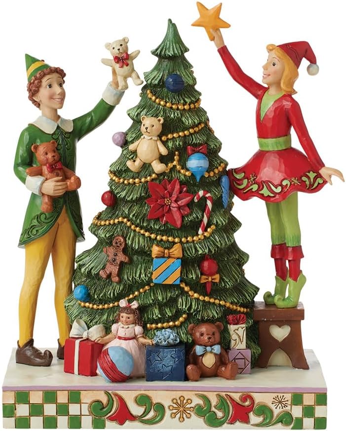 EnescoJim Shore Elf Decorating Tree Figurine Figurine