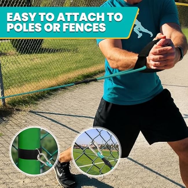 Baseball Pitching Resistance Bands - 15/30 Lb Softball Pitching Trainer, Resistance Bands for Arm Strength, Ideal for Training, Warm-Ups & Beginner Learning