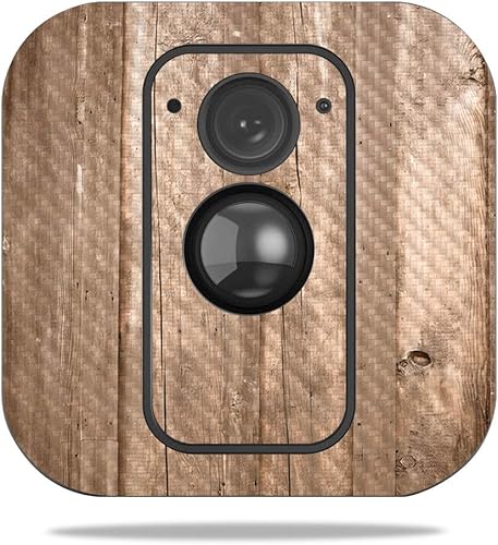 Miniatura 213 de MightySkins - Skin de fibra de carbono para cámara Blink XT para exteriores, chips dorados, acabado de fibra de carbono texturizado, protector