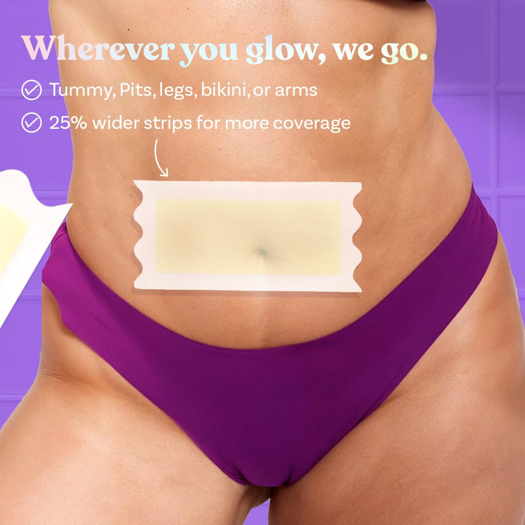Bombae Choco Wax Strip for Women | 1 Pack (20 Strips) | Body & Bikini | Removes Tan, 28 Days Hair-Free | White Chocolate Bliss, Post-Wax Wipes - Image 4 thumbnail