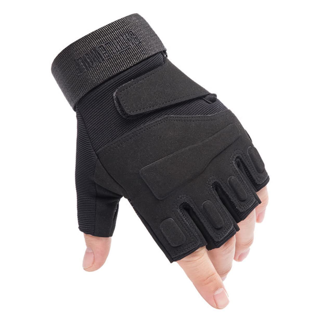 3paare Halbfinger Fahrradhandschuhe Für Herren Und Damen Stoßdämpfend Atmungsaktiv rutschfest Für Outdoor-Sportarten Wie Radfahren Laufen Und Angeln Schwarz