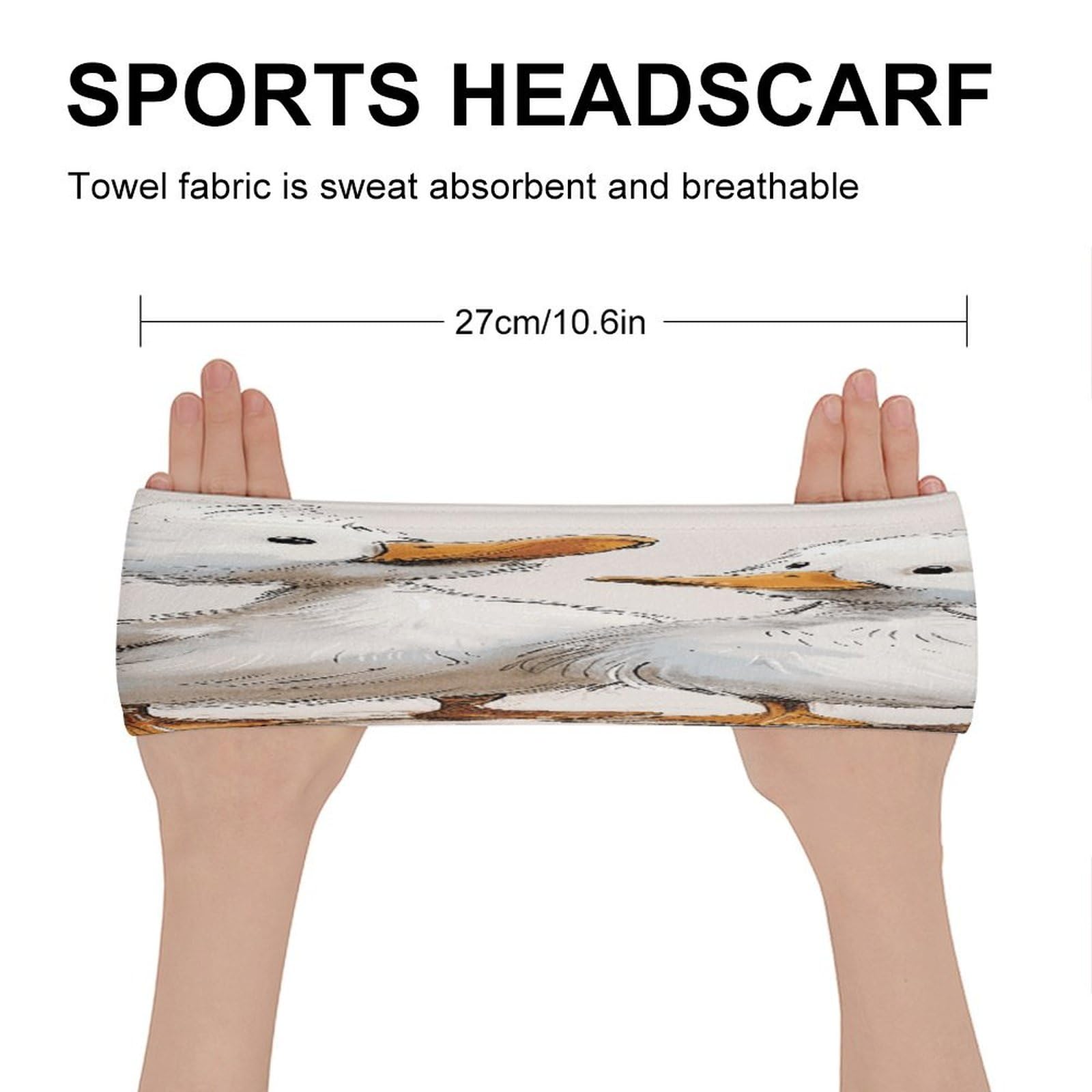 Sports Sweat-Absorbing Headband, Duck Cartoon Style Printed Sweatband,Fitness Sweatband,Portable Sweatband