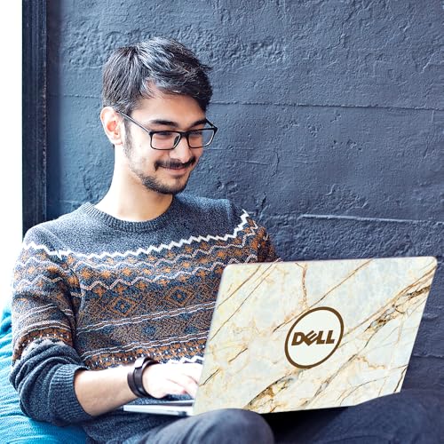 Image of Galaxsia Marble D02 Top+Wrist Pad Vinyl Laptop Skin /Sticker /Cover Upto 15.6 Inches Laptops Laminated-Removable-HD Quality Compatible for Hp-Dell-Sony-Lenovo-Asus etc.(15x10 Inches)