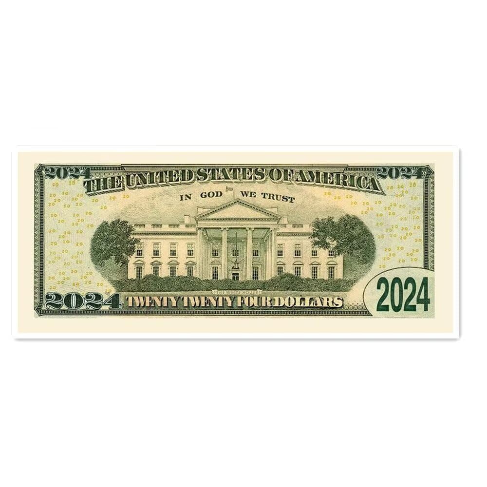 Amazon.com: YIQILAFADA Donald Trump 2024 新奇美元鈔票20 件組- 正面和背面全彩讓美國再次偉大: 玩具和遊戲