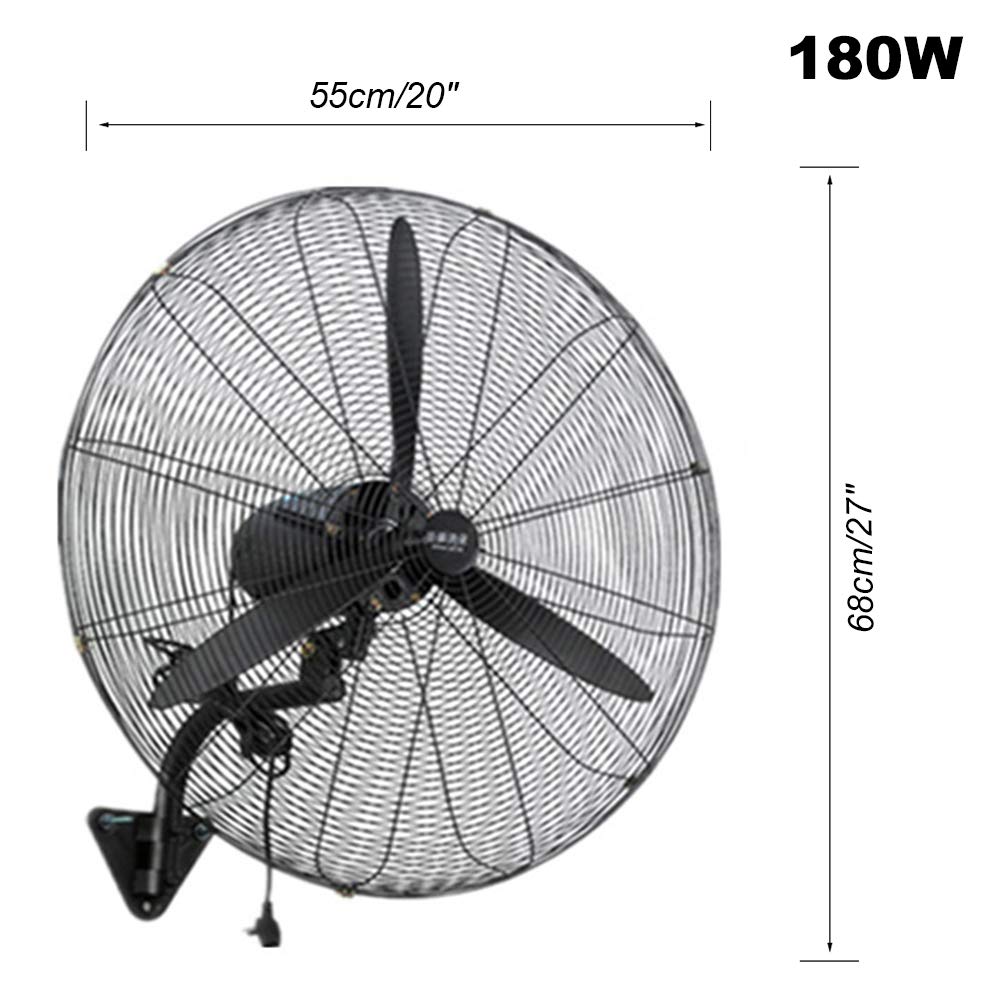 Ventole a parete Ventilatori a parete industriali Ventilatori oscillanti montati a parete Raffreddamento industriale Ventole elettriche di raffreddamento per ristoranti industriali (20 pollici/27