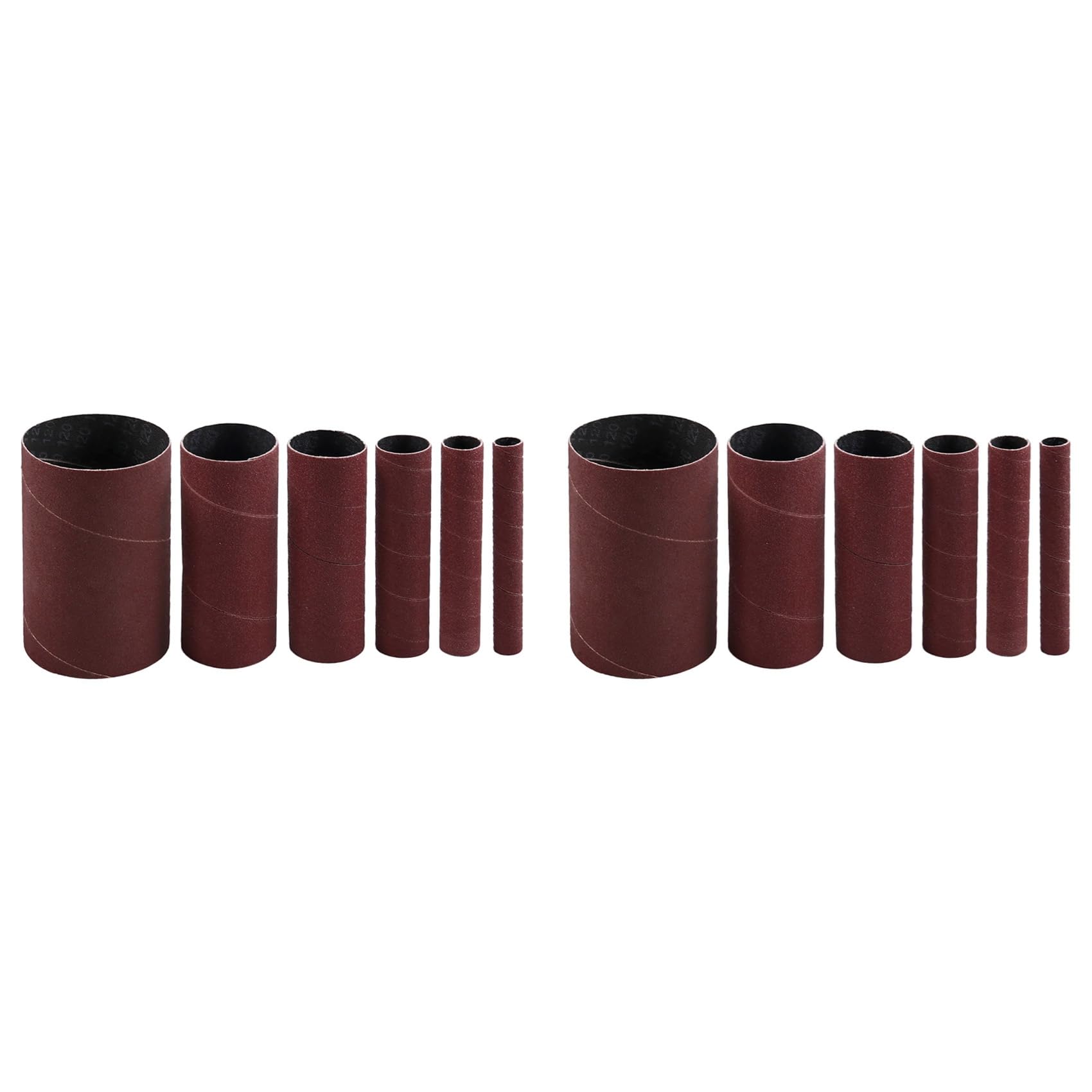 Jnchdghwa As Shown 12 Pack Sanding Sleeves For Spindle Sander, 120 Grit, Aluminum Oxide Sandpaper Power Sanding Sleeves
