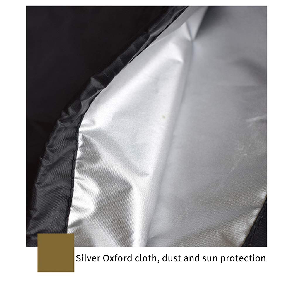 Copertura impermeabile per sedia a dondolo da giardino a 3 posti, antivento e antistrappo, adatta per 223 x 152 x 183 cm, colore nero, protezione resistente