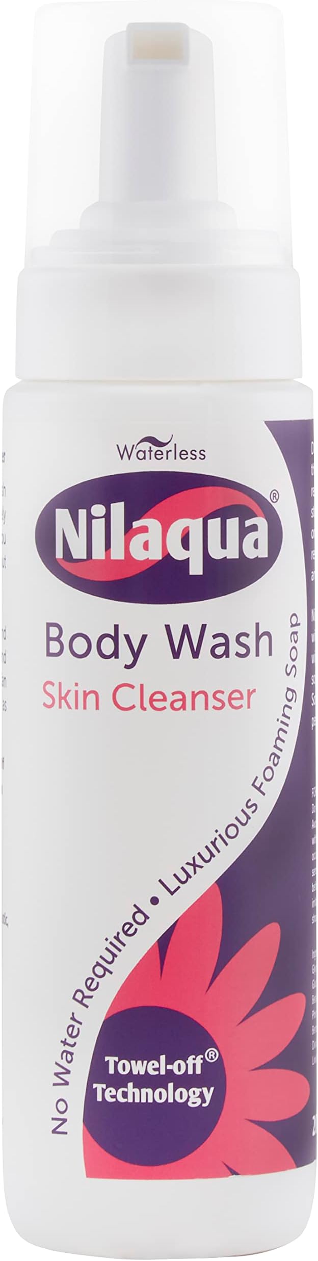 Rinse Free Body Wash Foam | Full Body Cleansing Foam for Elderly and Hospital Care | Wipe Away Cleanser | No Water Required | Aerosol Free 200ml