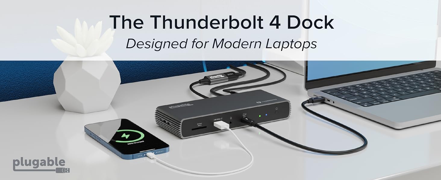 Plugable Thunderbolt 4 Dock with Powerful Connectivity