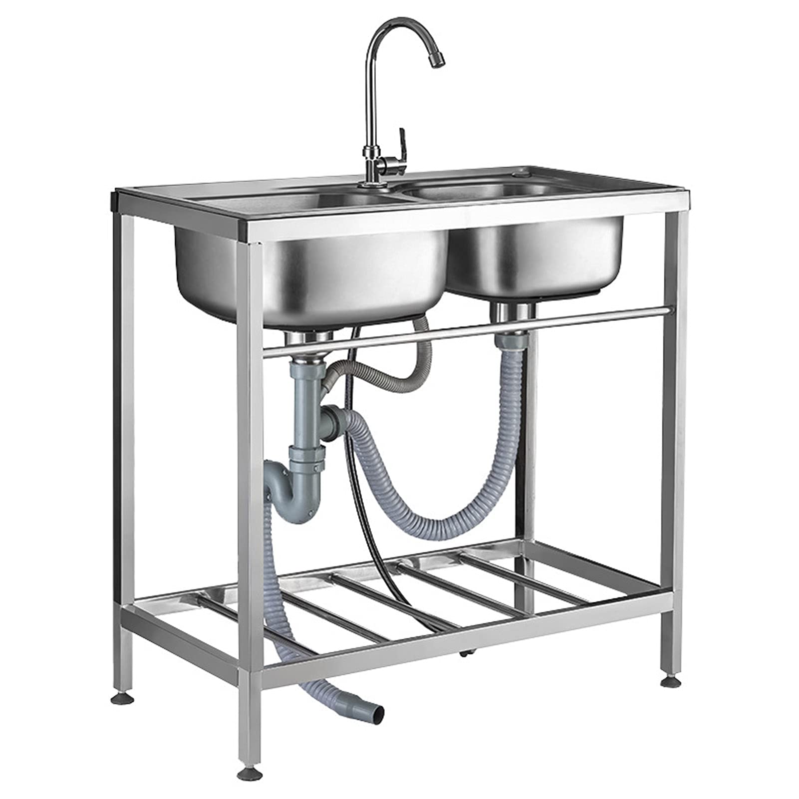 Évier à Double Cuvette extérieur idéal pour barbecue et garage
