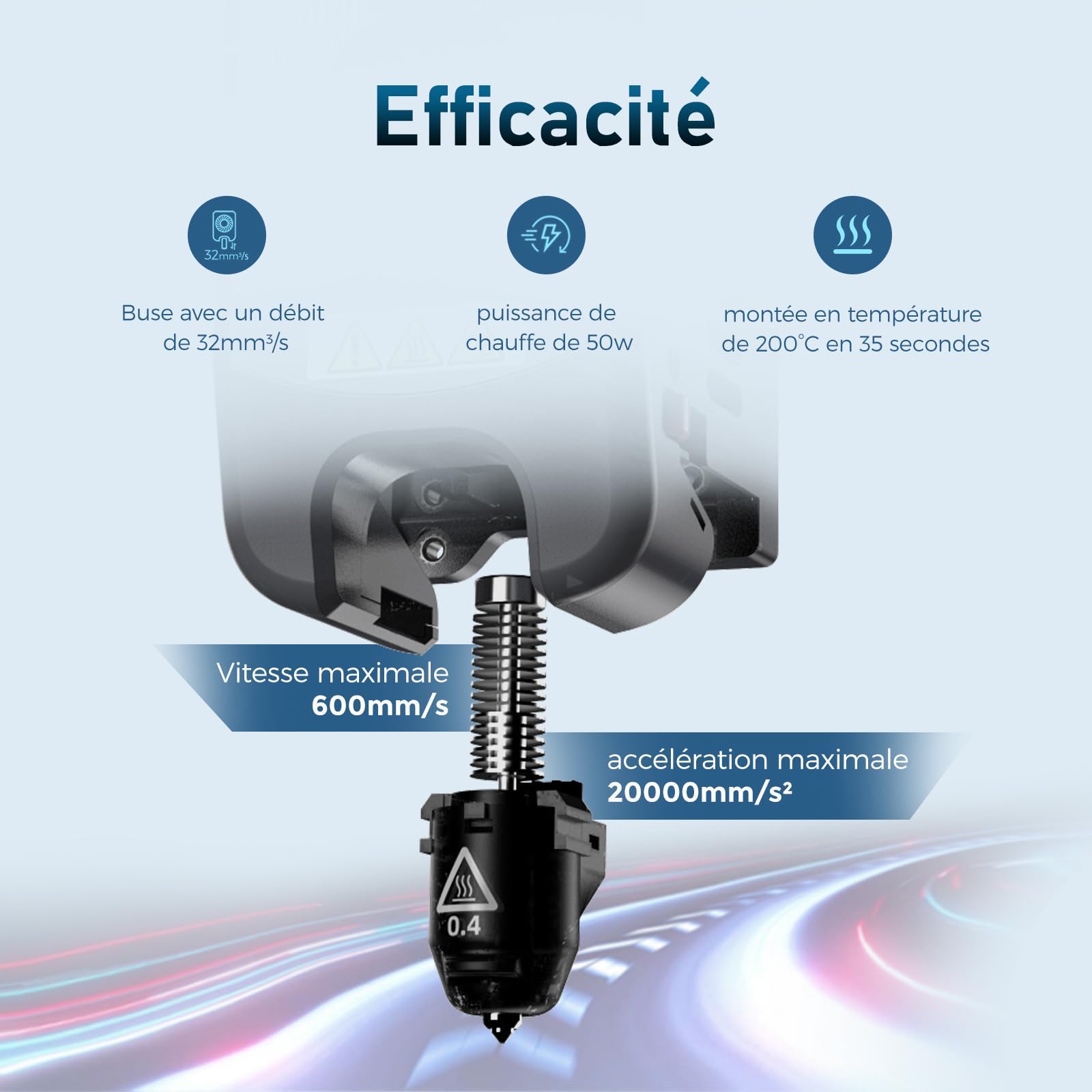 Flashforge Adventurer 5M Imprimante 3D Ultra Rapide 600mm/s, Nivellement Automatique, Buse Intelligent & Plaque PEI, Volume 220x220x220mm, Idéal pour Débutants/Professionnels