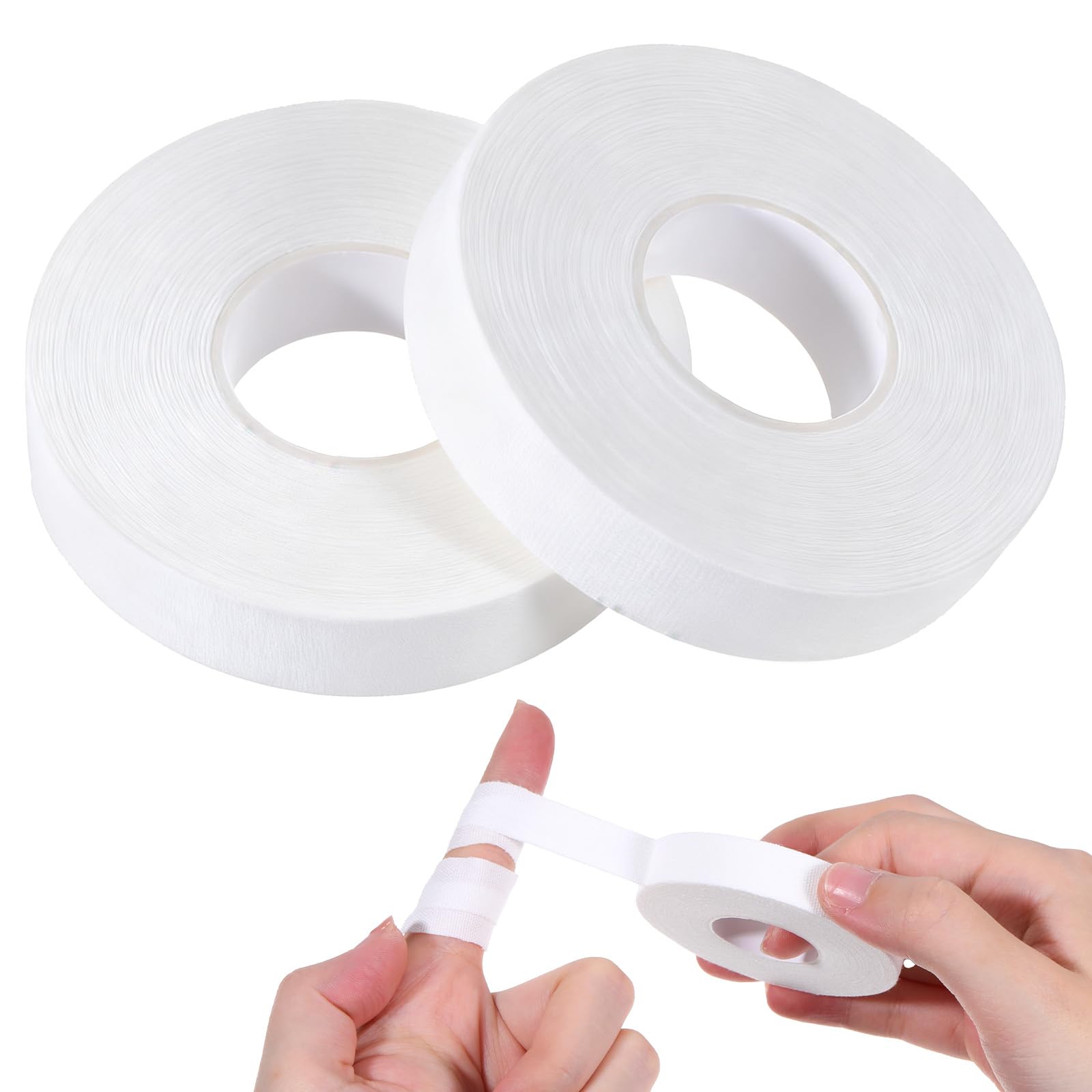 2 Rolls White Finger Tape Extra Strong Athletic Tape for Fingers 0 6-Inch X 32-Feet Skin-Friendly Sports Tapes
