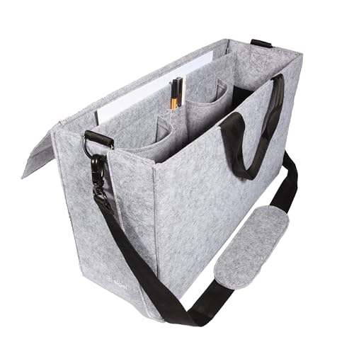 Sacoche Desk Sharing Workspace SIGEL BA416 rangement bureau feutre gris clair - 3