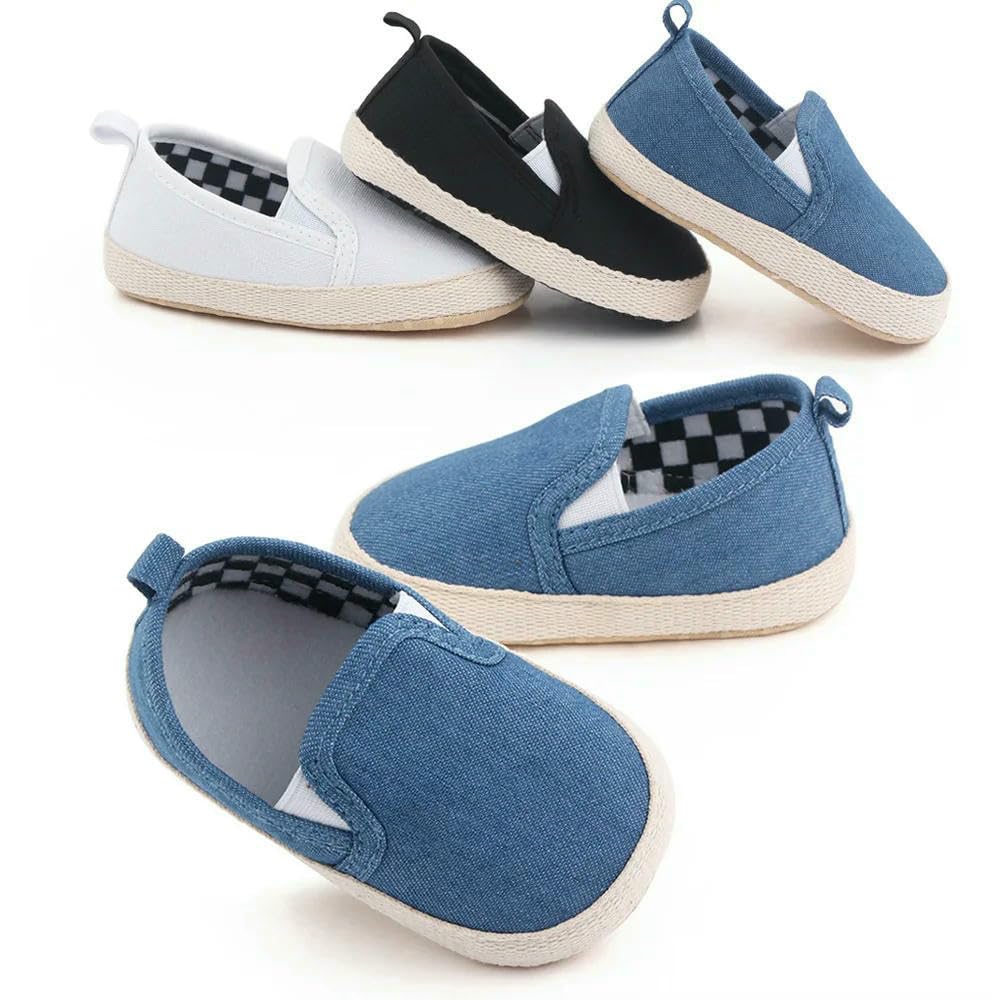 ZBDP - Scarpe morbide per bambini, per primi passi, senza lacci, per bambini da 0 a 6 a 12 mesi, per bambini e bambine